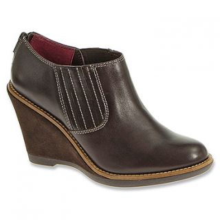 Hush Puppies Cignet Wedge ST  Women's   Dk Brown Leather