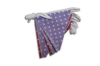 multicoloured cotton spotty bunting by the cotton bunting company