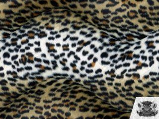 Velboa Faux / Fake Fur Cheetah TAN GOLD Fabric By the Yard 