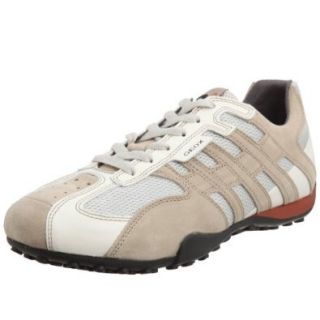Geox U Snake U6107R, Herren Sneaker, weiss, (silver/orange C0545), EU 39 Schuhe & Handtaschen