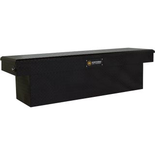 Deep Crossover Truck Box with Pushbutton Locking Latches — 60in. x 69in. x 14 1/2in. x 19in. x 20in., Gloss Black  Crossbed Boxes