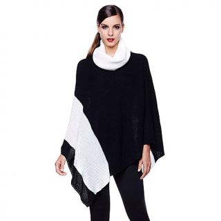 IMAN Global Chic Step Into Style Colorblock Knit Poncho