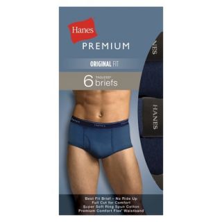 Hanes® Premium Mens 6pk Classic Briefs   Blue