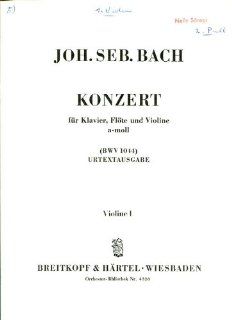 Konzert fr Klavier, Flte und Violine A Moll BWV 1044 Urtextausgabe   Orchester Bibliothek Nr. 4328 Johann Sebastian Bach Bücher