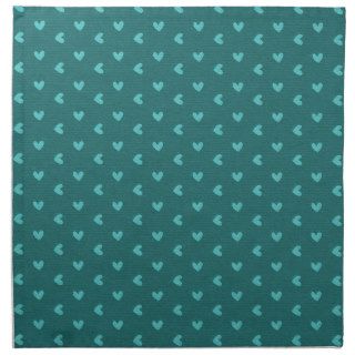 338 TEAL CUTE HEARTS PATTERN BACKGROUND TEMPLATE T NAPKIN
