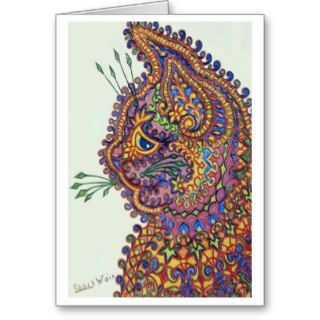 Louis Wain Fantasy Wallpaper Cat Card