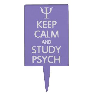 Keep Calm & Study Psych custom cake topper