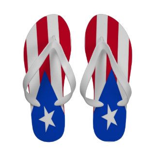 Puerto Rico Flag, women's Flip Flops