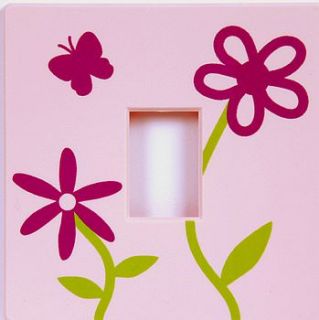 flowers and butterfly light switch cover by beeswitched
