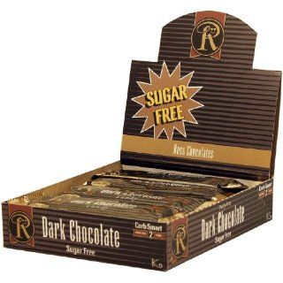 Box of 12 No Sugar Added Dark Chocolate Bars   Low Carb Chocolate From Ross Chocolates  Low Carb And Sugar Free Chocolate  Grocery & Gourmet Food