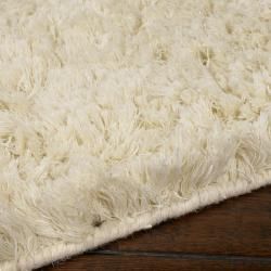 Hand woven Ivory Anatolian Plush Shag Zealand Wool Rug (3'6 x 5'6) 3x5   4x6 Rugs