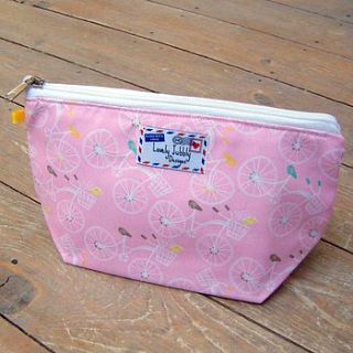 bicycle cosmetic makeup toiletry wash bag by lovely jubbly
