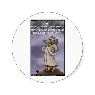 Moses & The 10 Twitter Hashtags Funny Gifts & Tees Sticker