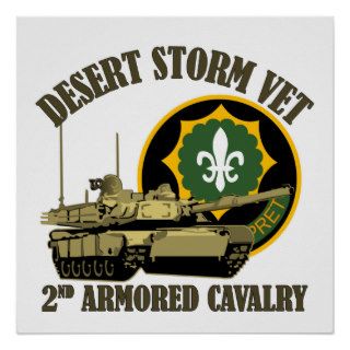 2nd ACR Desert Storm Vet M1 Tank Print