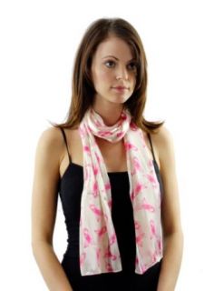 Breast Cancer Awareness Long Pink Ribbon Patterned Scarf in 3 Colors Greatlookz Colors Cream at  Women�s Clothing store
