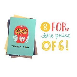 buy six get two free greetings card set by the happy pencil
