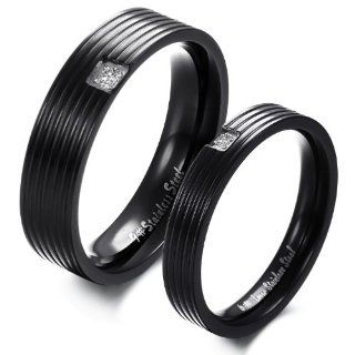His & Hers Matching Titanium Stainless Steel Comfort Fit Rings (Size 6 10) His & (Size 5 8) Hers Set Aniversary/engagement/wedding Bands. Please E mail Sizes Jewelry