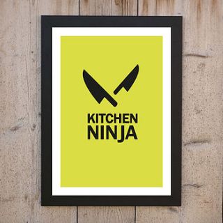 'the kitchen ninja' personalised print by loveday designs