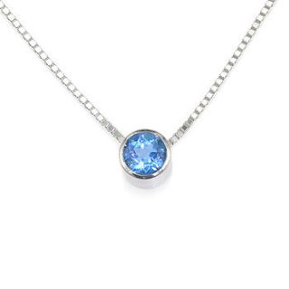 blue topaz necklace december birthstone by lilia nash jewellery