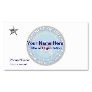 Military DOD of Defense O7 Business Card