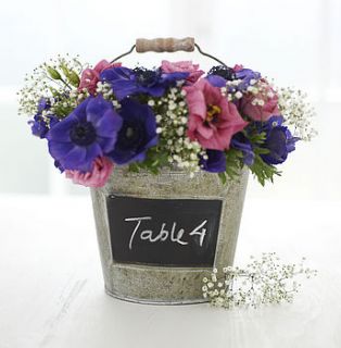 blackboard bucket by the wedding of my dreams