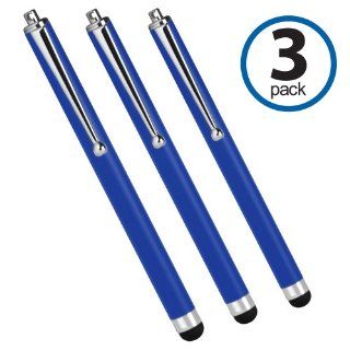 BoxWave Capacitive Stylus (3 Pack) for Apple iPad 4, iPad 3, iPad 2, iPhone 5, iPhone 4S/4, Galaxy Note 2, Galaxy S4, Galaxy S3, HTC One, LG Nexus 4, BlackBerry Z10, Nokia Lumia 900, Google Nexus 7, All Touch Screen Tablets (Lunar Blue) Cell Phones & 