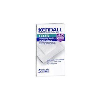 Kendall Telfa Antimicrobial Non stick Pad with Adhesive, 4"x8" 5 ea Health & Personal Care