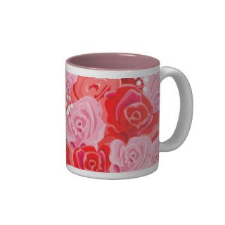 Pink and Red Roses Mug