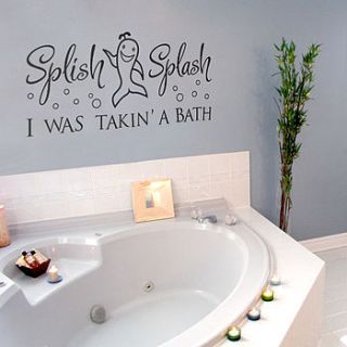 'splish splash' bathroom wall sticker quote by making statements