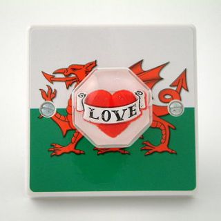 i love wales, welsh flag light switch by candy queen designs