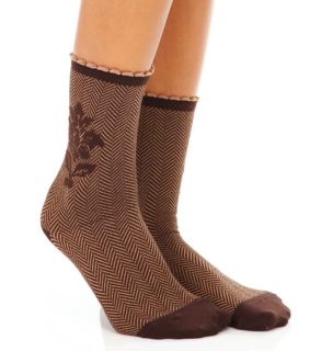 Hue U13957 Flocked Brocade Sock