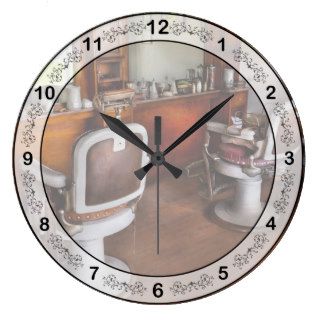 Barber   The Hair Stylist Round Wall Clock