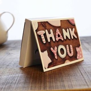 'thank you' cake card by the cake nest