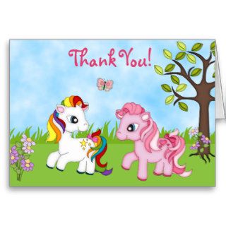 Cute Ponies Horse Thank You Cards