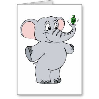 Elephant Dreidel Greeting Card