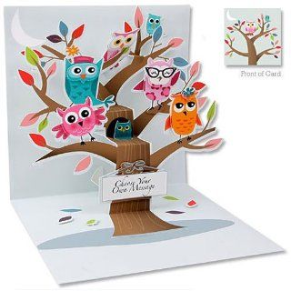 3D Greeting Card   OWL TREE   All Occasion 