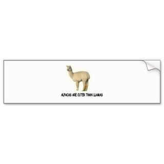 Alpacas are cuter than llamas bumper sticker