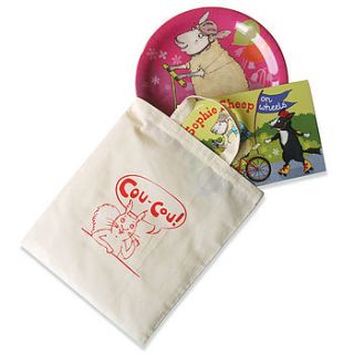 sophie sheep child's book and plate gift set by cou cou