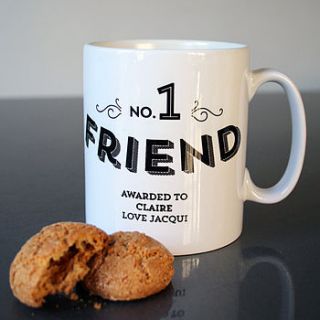 number one friend personalised mug by pearl and earl