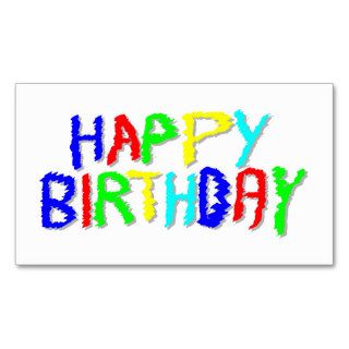Bright and Colorful. Happy Birthday. Business Cards