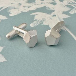 faceted fragments cufflinks by molly ginnelly jewellery