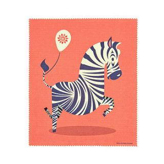 zebra microfibre cleaning cloth by everything is illustrated