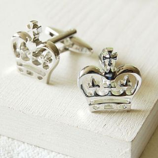 crown cufflinks by highland angel