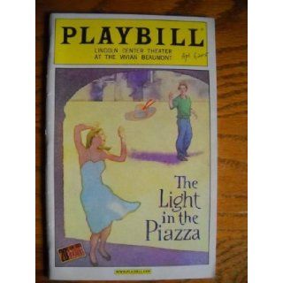 The Light in the Piazza   Playbill, Vivian Beaumont Theatre Playbill Magazine, Craig Lucas Books