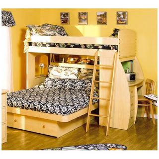 Berg Sierra Twin over Full Space Saver L Shaped Bunk Bed with Desk and