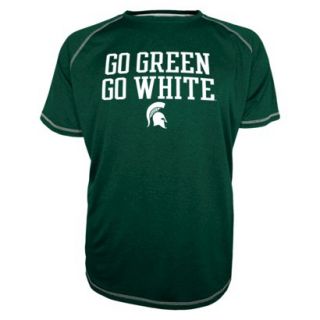 NCAA Mens Raglan Shirt Mich St Green