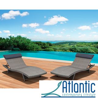 Mykonos Grey Deluxe Loungers (Set of 2) Atlantic Chaise Lounges