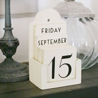 wooden perpetual calendar by the chic country home