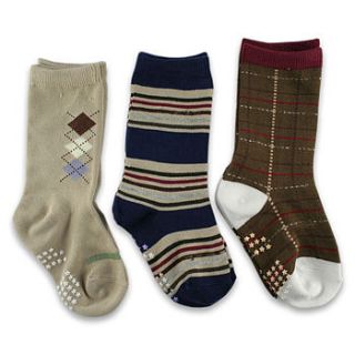 posh set of three baby toddler socks by snuggle feet