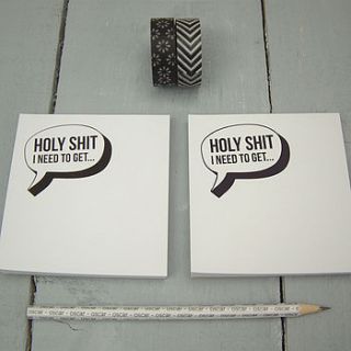 two holy sh*t notepads by xoxo stationery